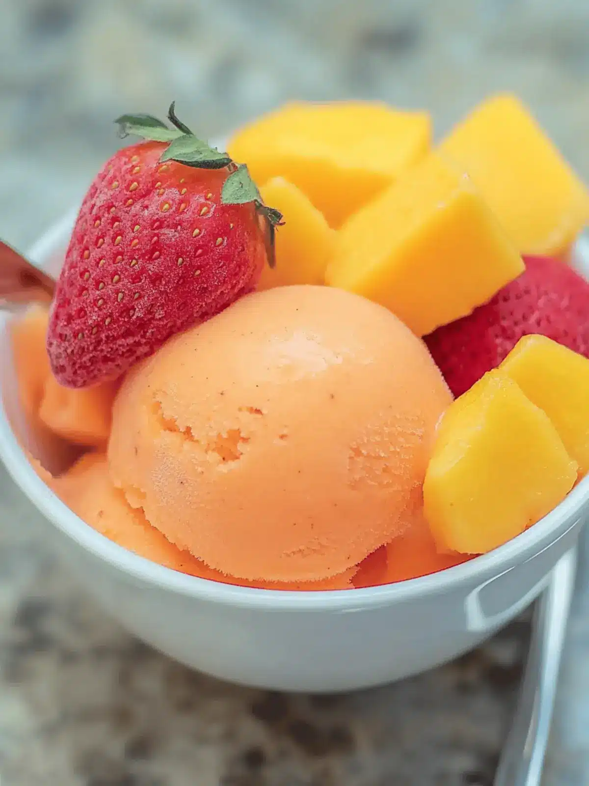 Mango Strawberry Sorbet