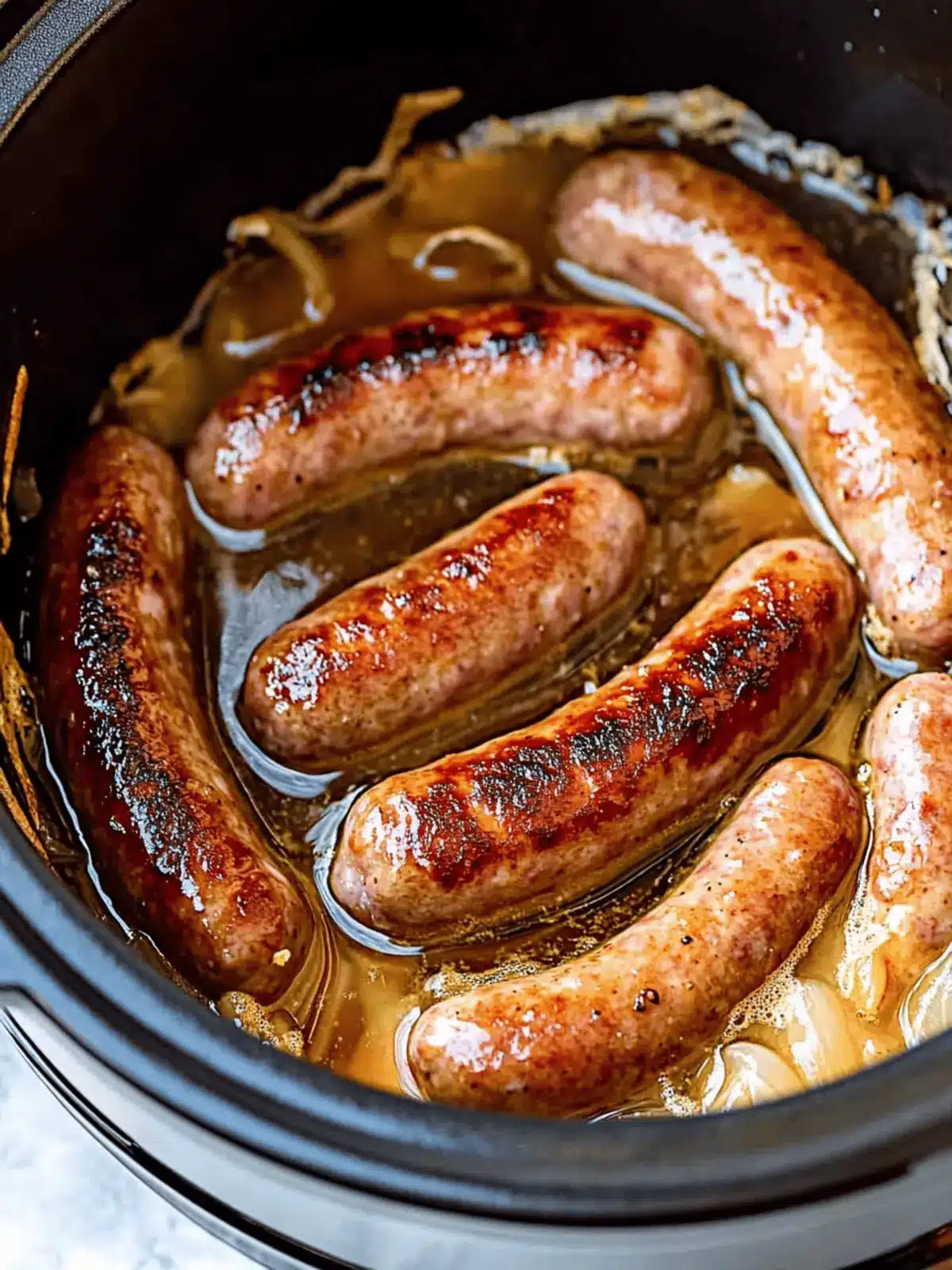 Slow Cooker Beer Brats
