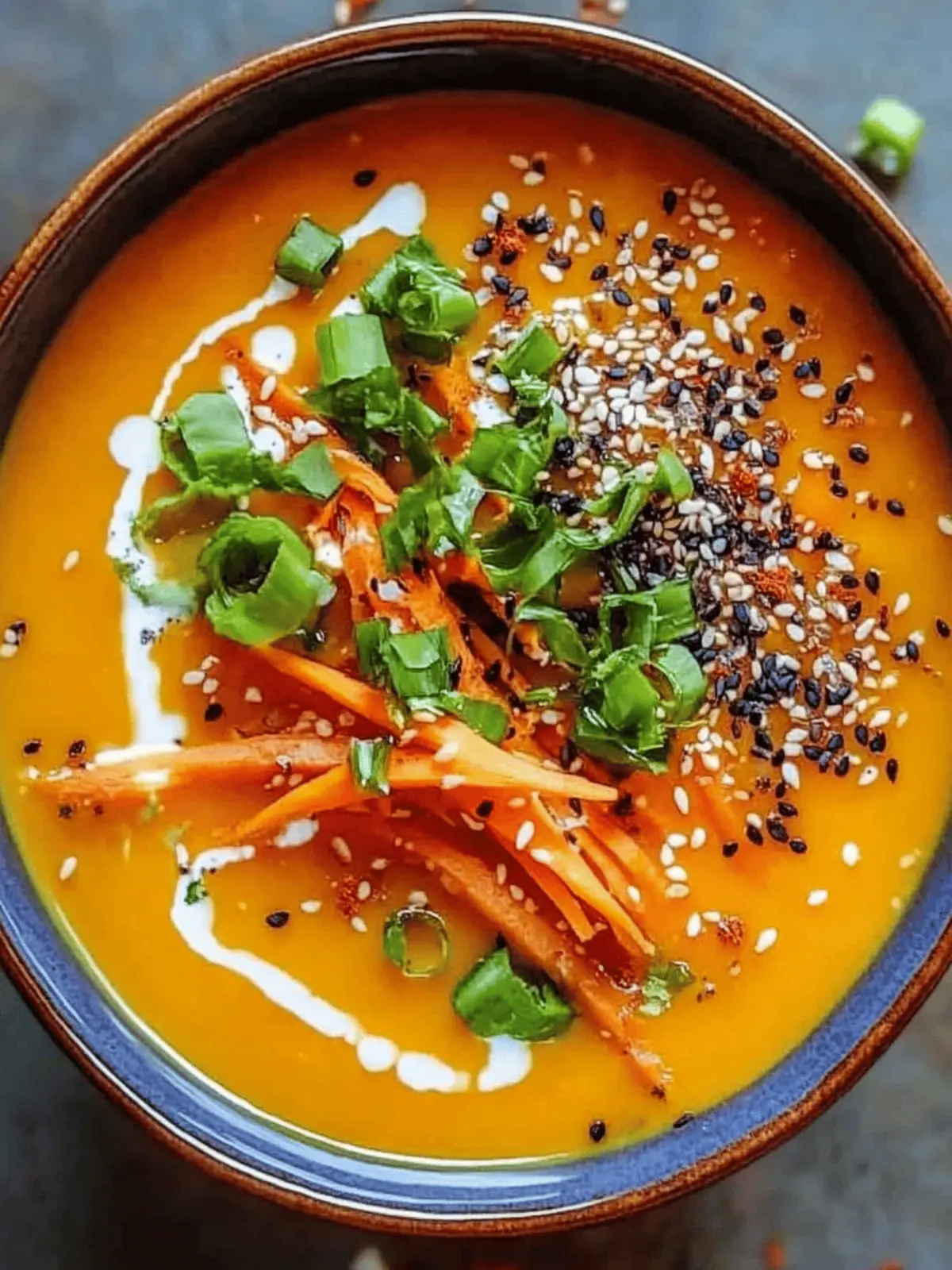 Spicy Miso Carrot Soup