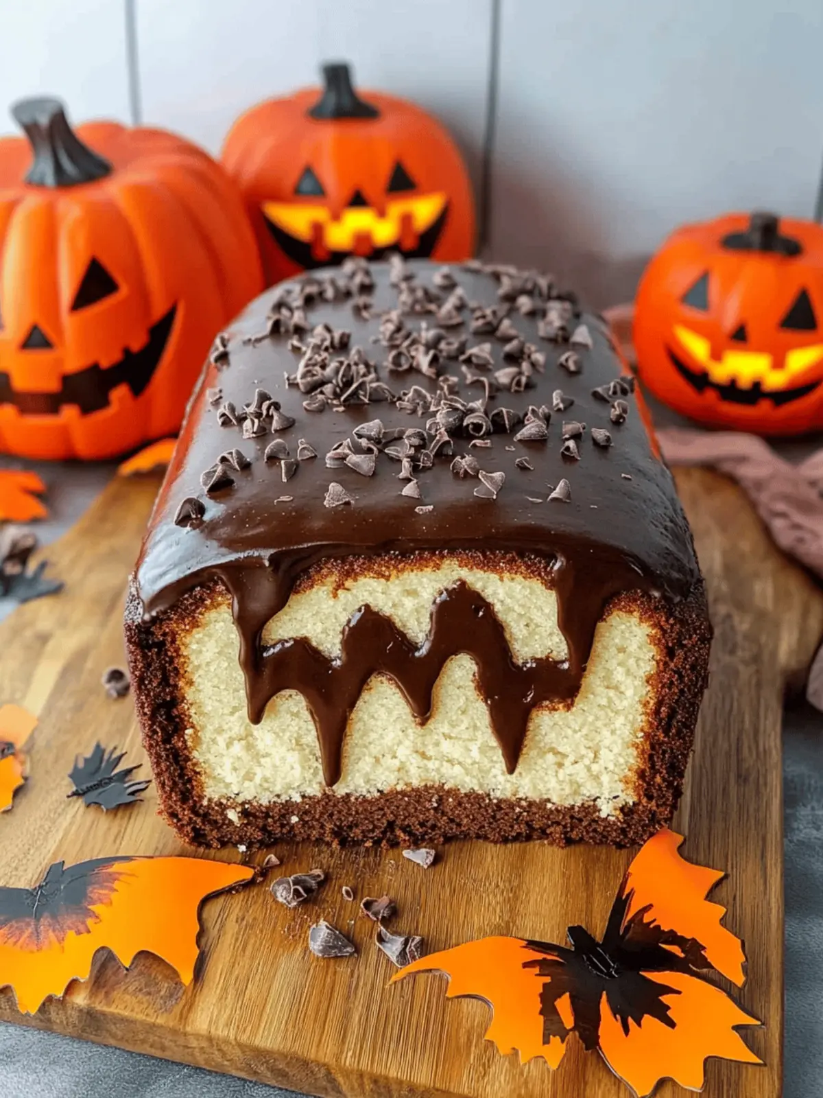 Chocolate Pound Cake for Halloween