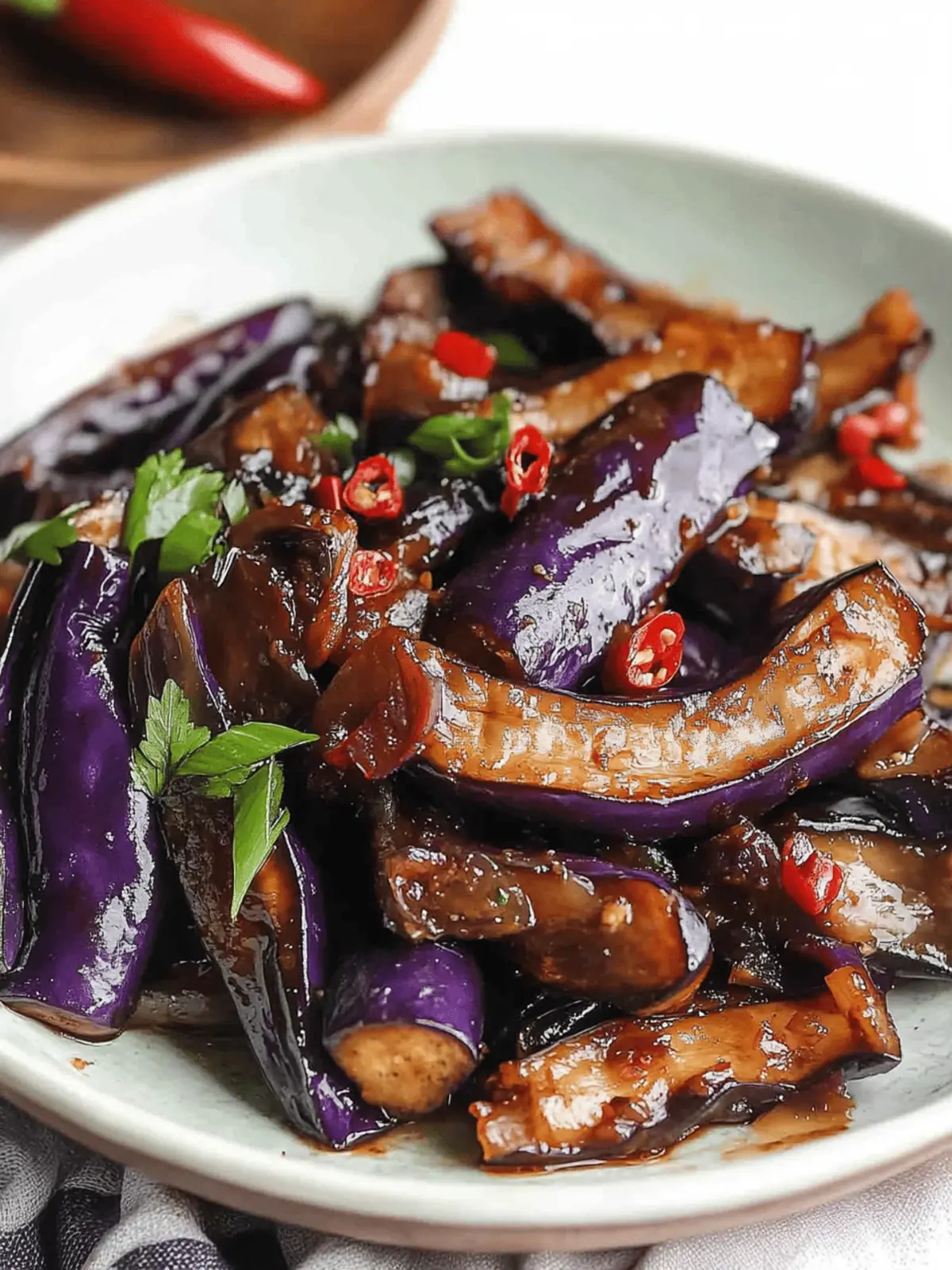 Chinese Spicy Garlic Eggplant