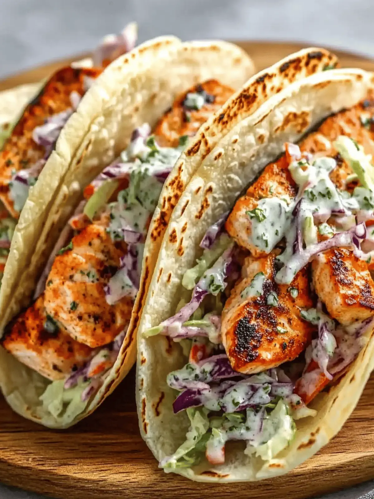 Air Fryer Salmon Tacos with Slaw