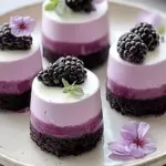 Mini Blackberry Mousse Cakes