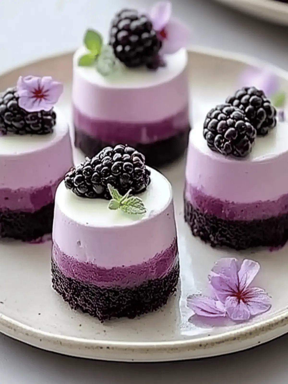 Irresistible Mini Blackberry Mousse Cakes for Elegant Celebrations Mini Blackberry Mousse Cakes