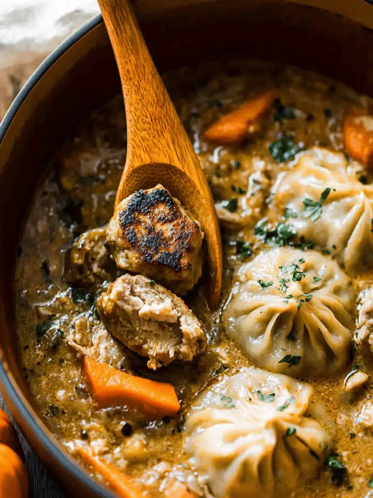 Chicken and Pumpkin Dumplings