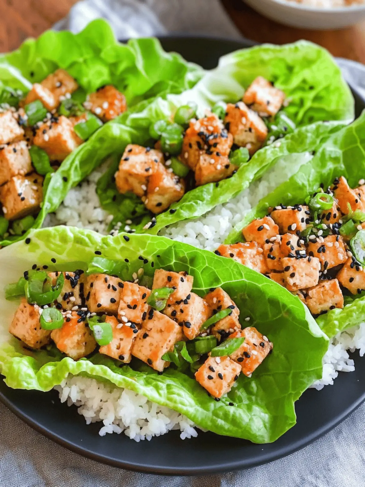 Bang Bang Tofu Lettuce Wraps