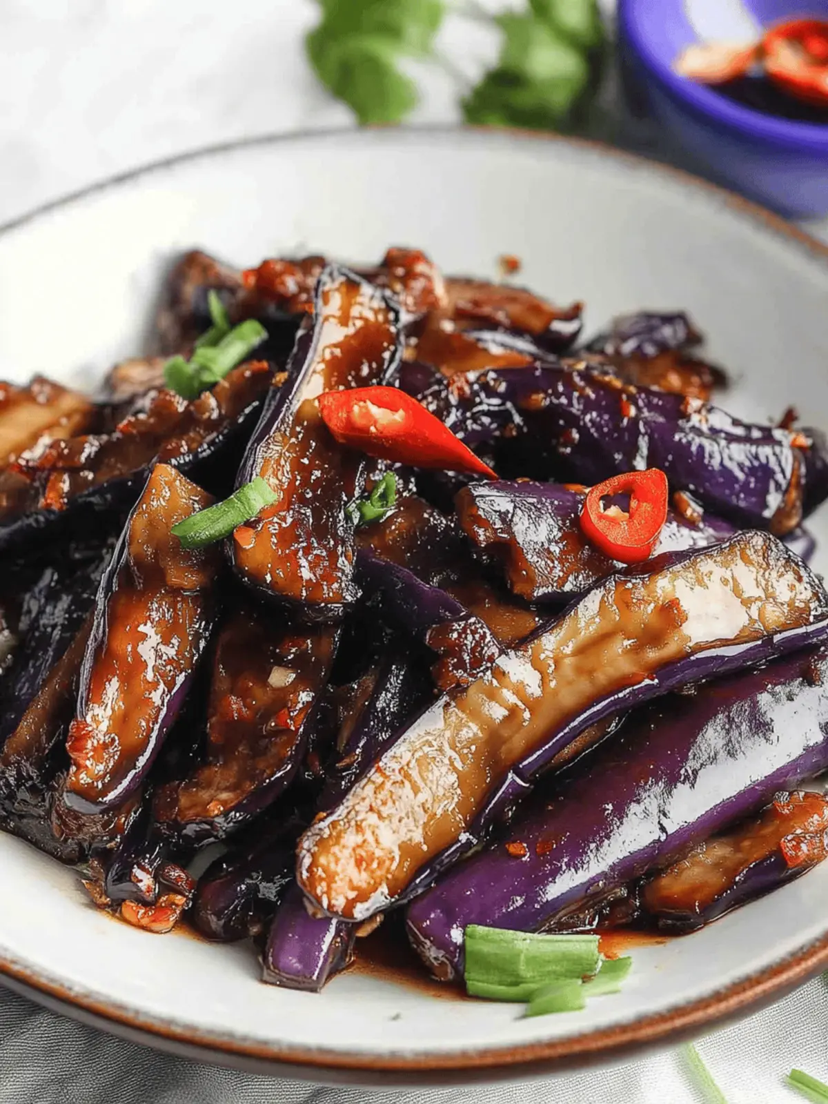Chinese Spicy Garlic Eggplant
