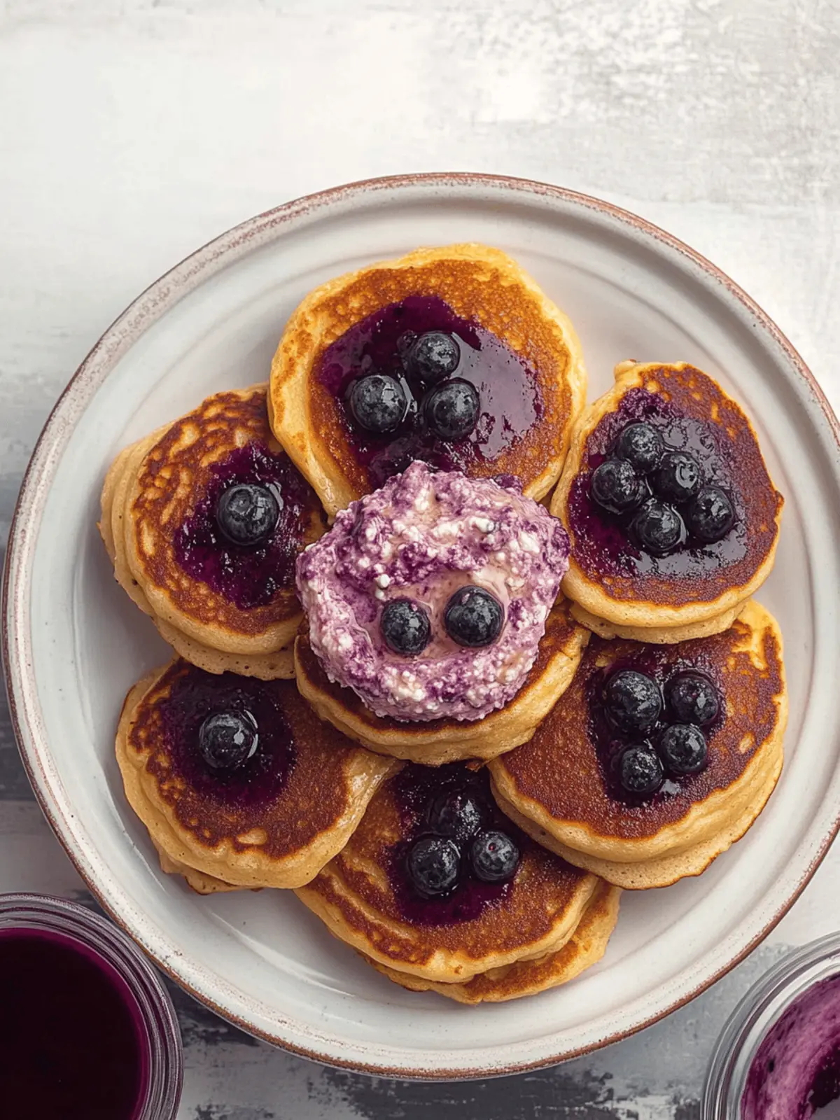 Ricotta Pancakes with Salted Blueberry Butter