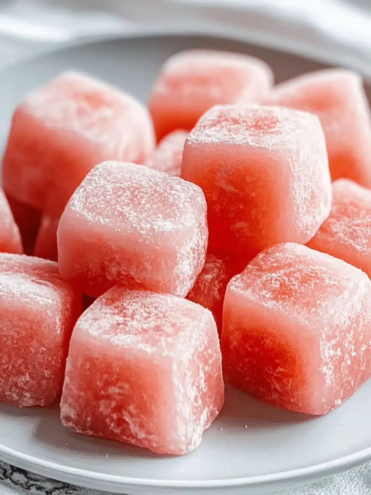 Watermelon Mochi