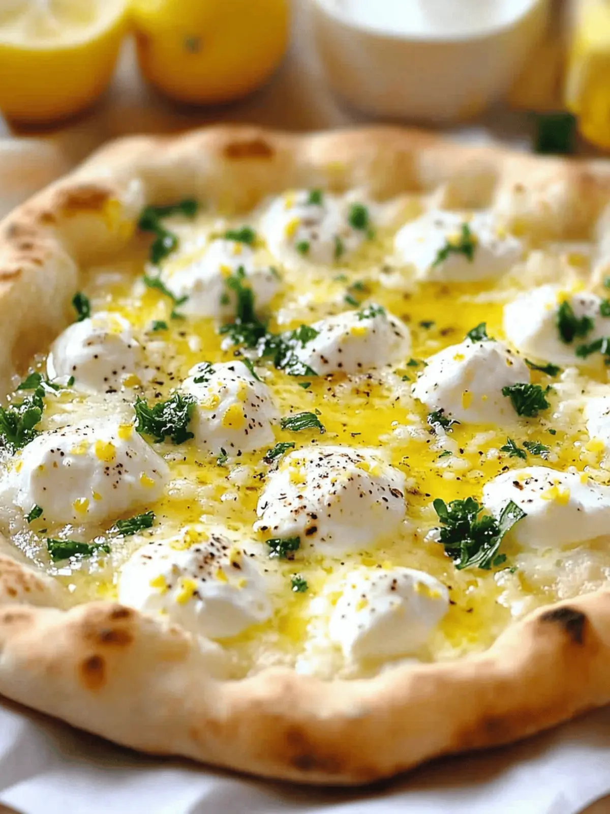 Lemon Mozzarella Pizza