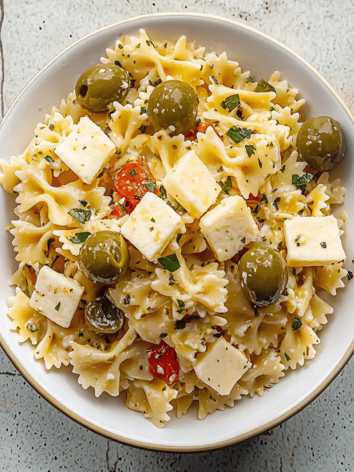 Dirty Martini Pasta Salad