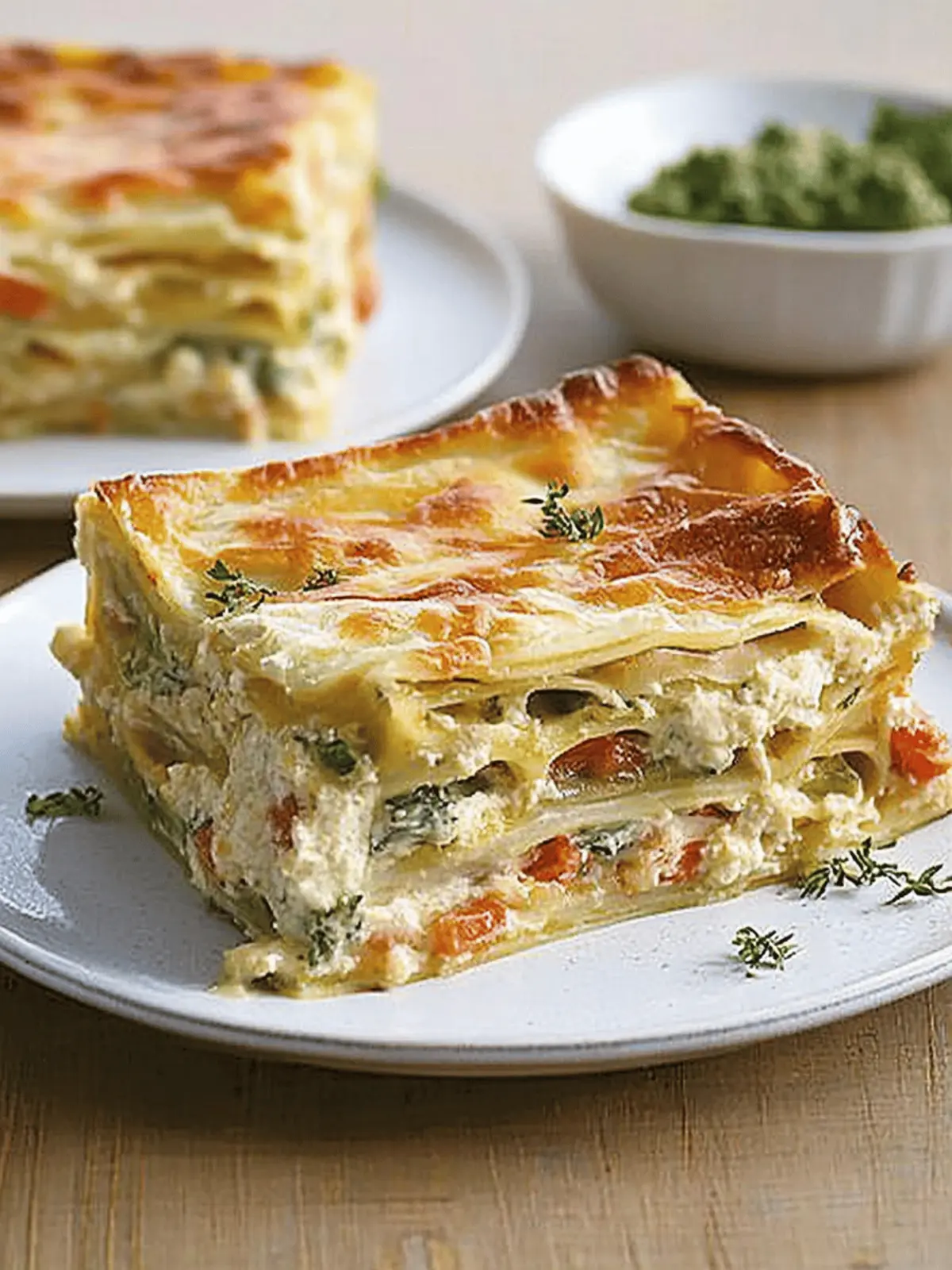 Vegetable Lasagna with White Sauce