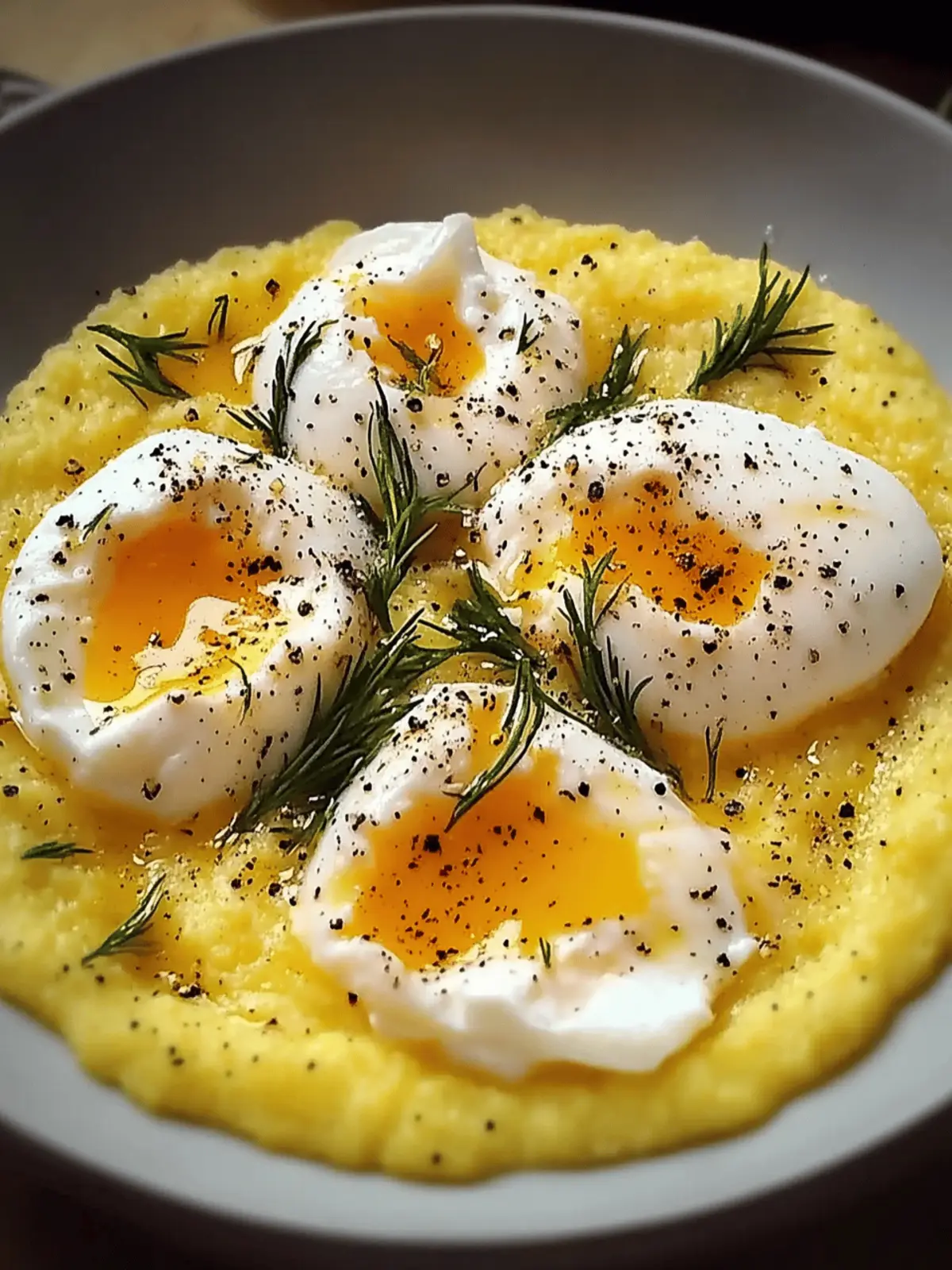 Creamy Polenta with Poached Eggs