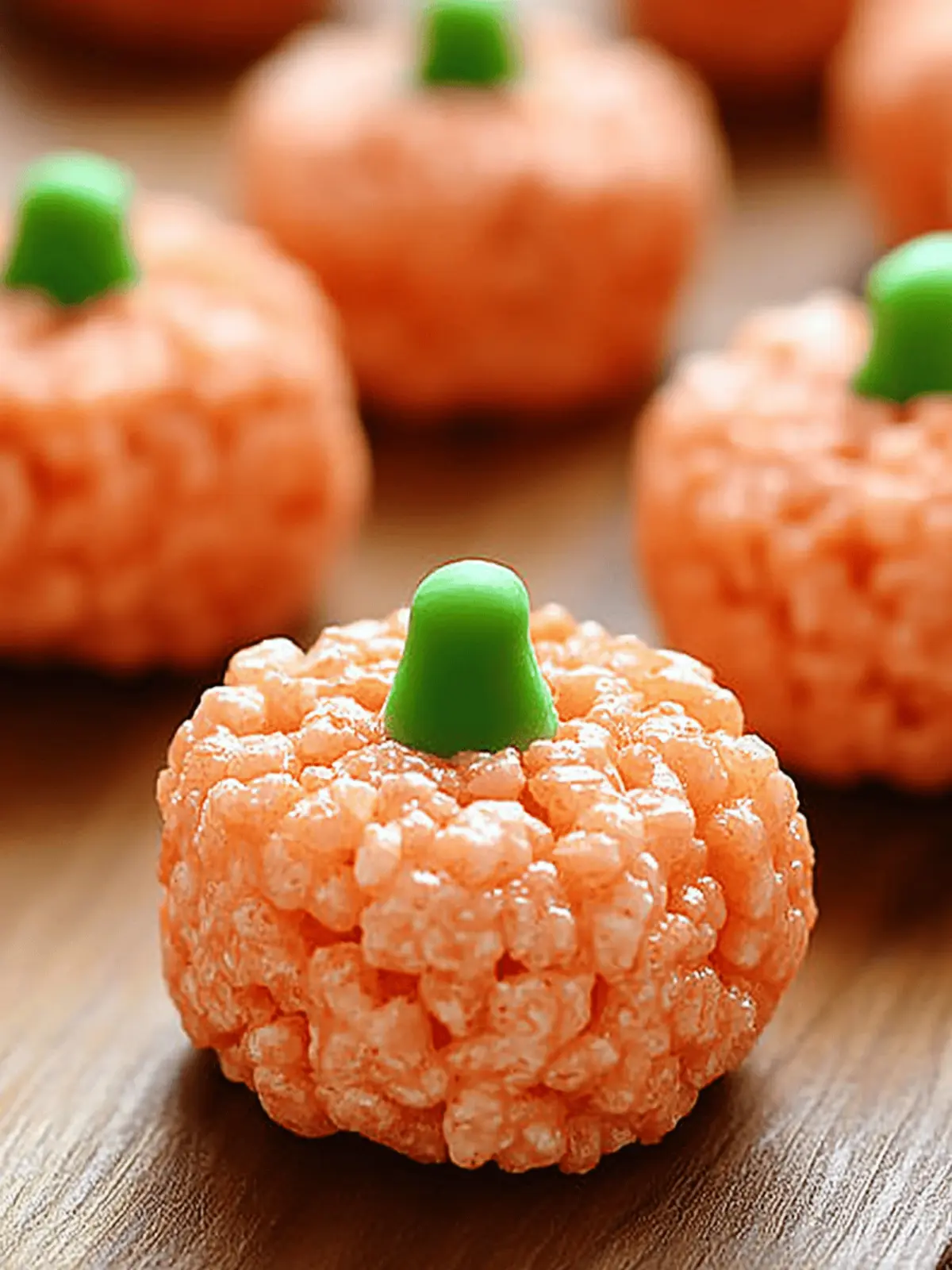 Rice Krispie Treat Pumpkins