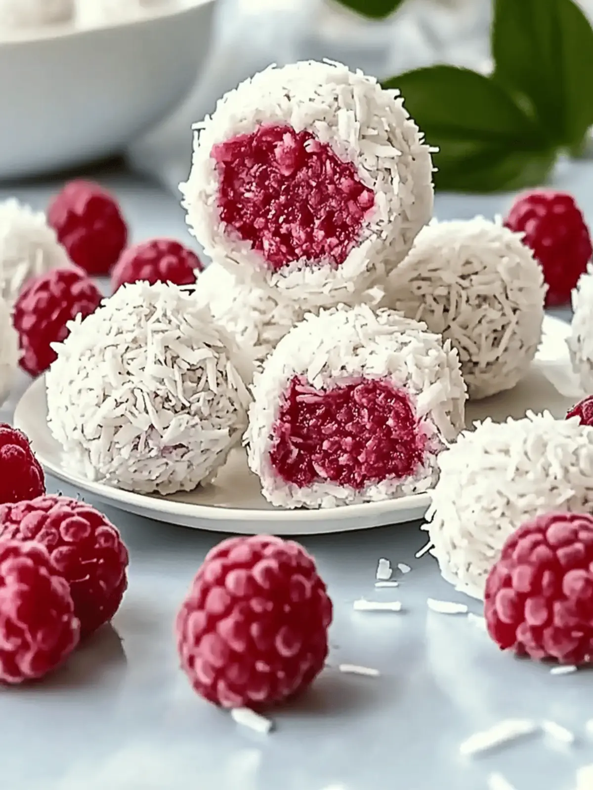 Raspberry Coconut Balls