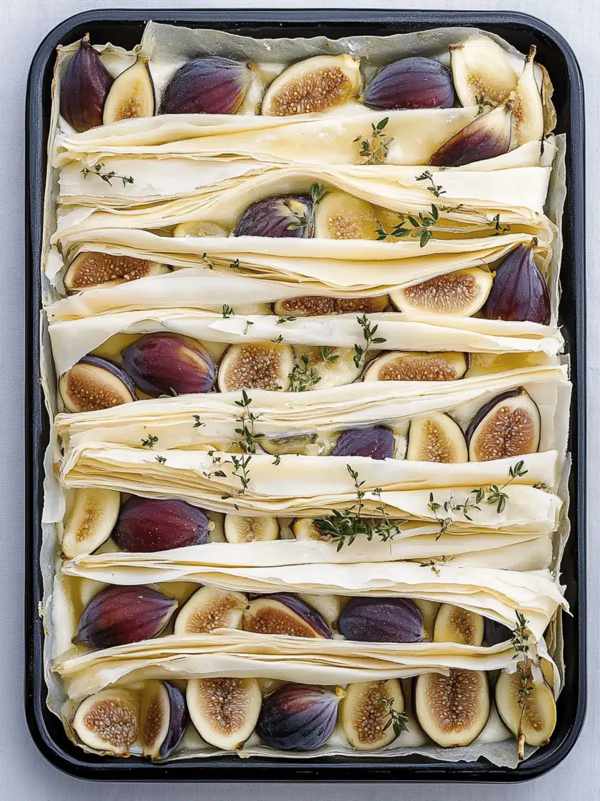 Fig and Brie Filo Crinkcle Pie