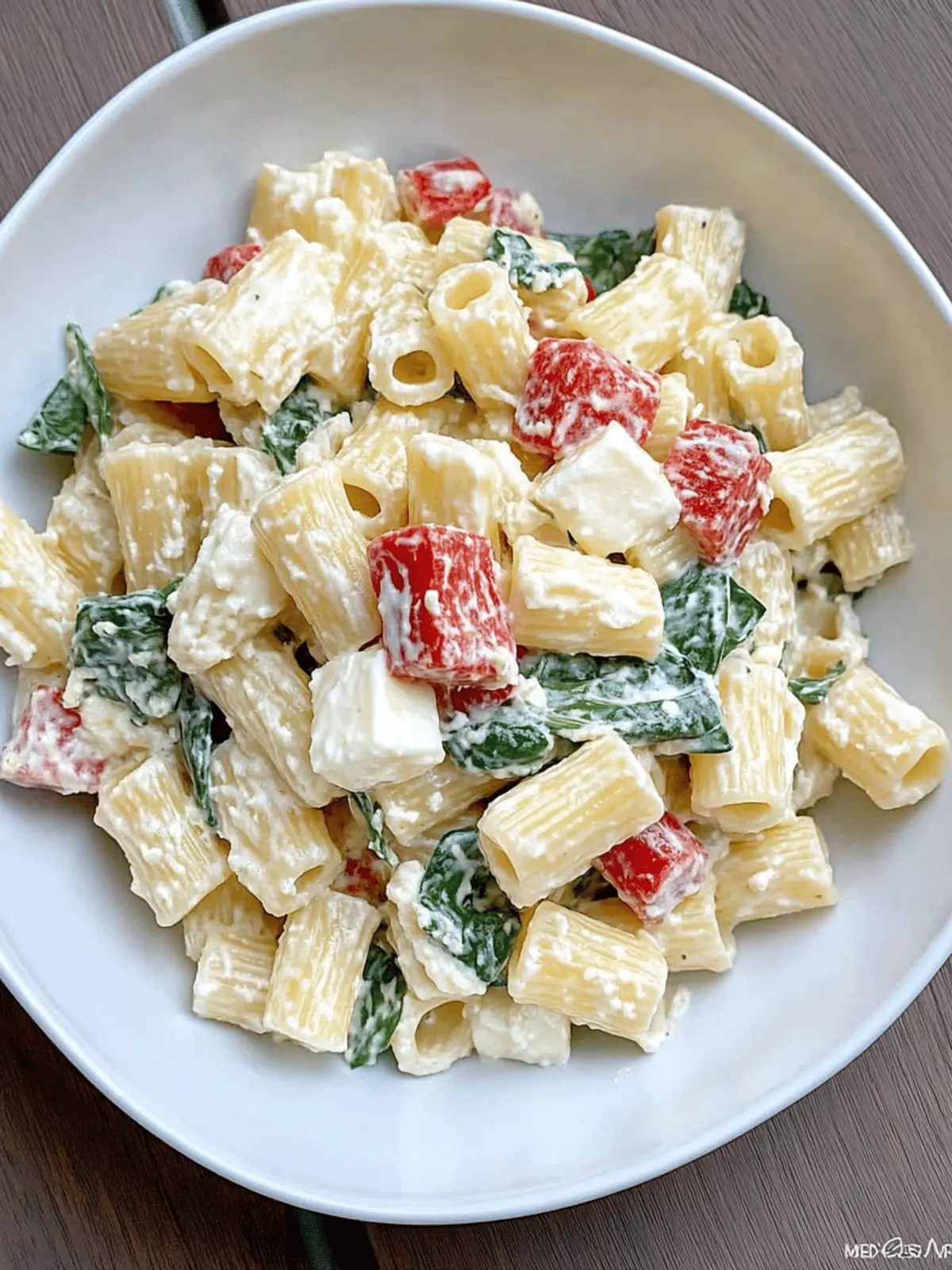 Spinach Smoked Mozzarella Pasta Salad