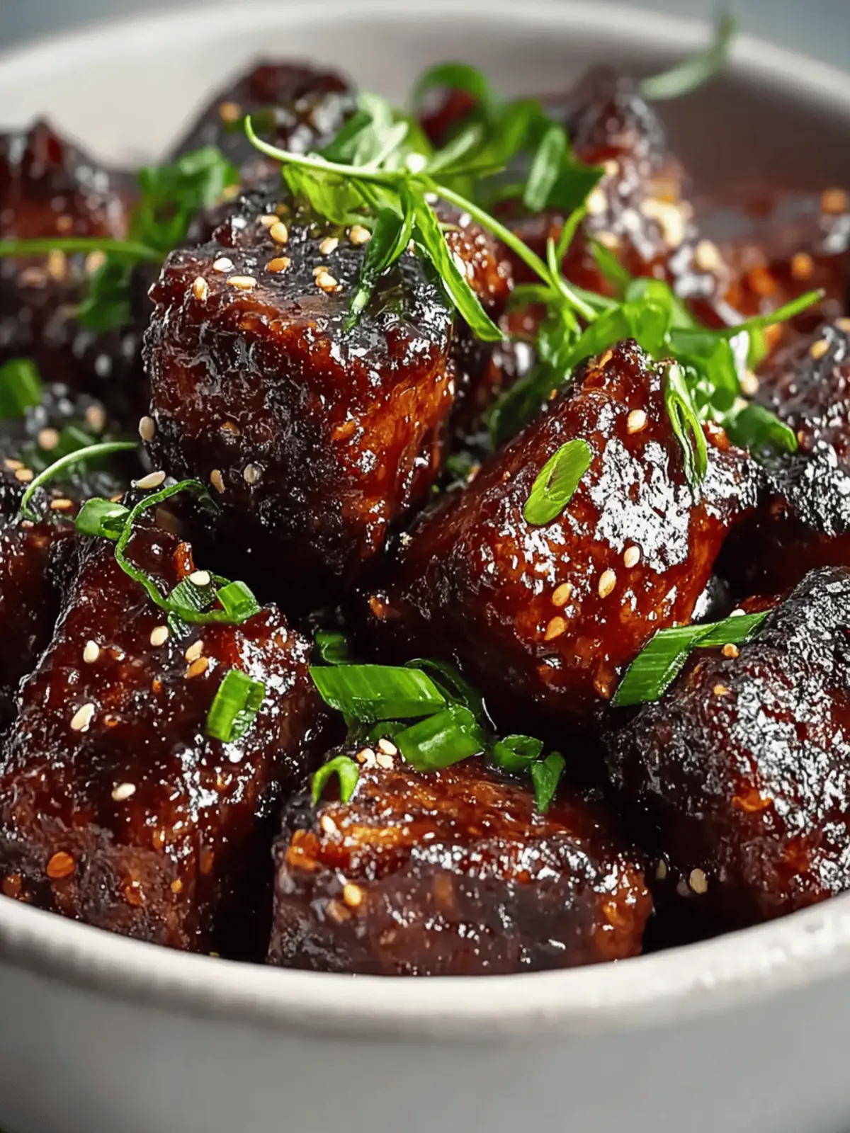 Sweet and Sticky Steak Bites