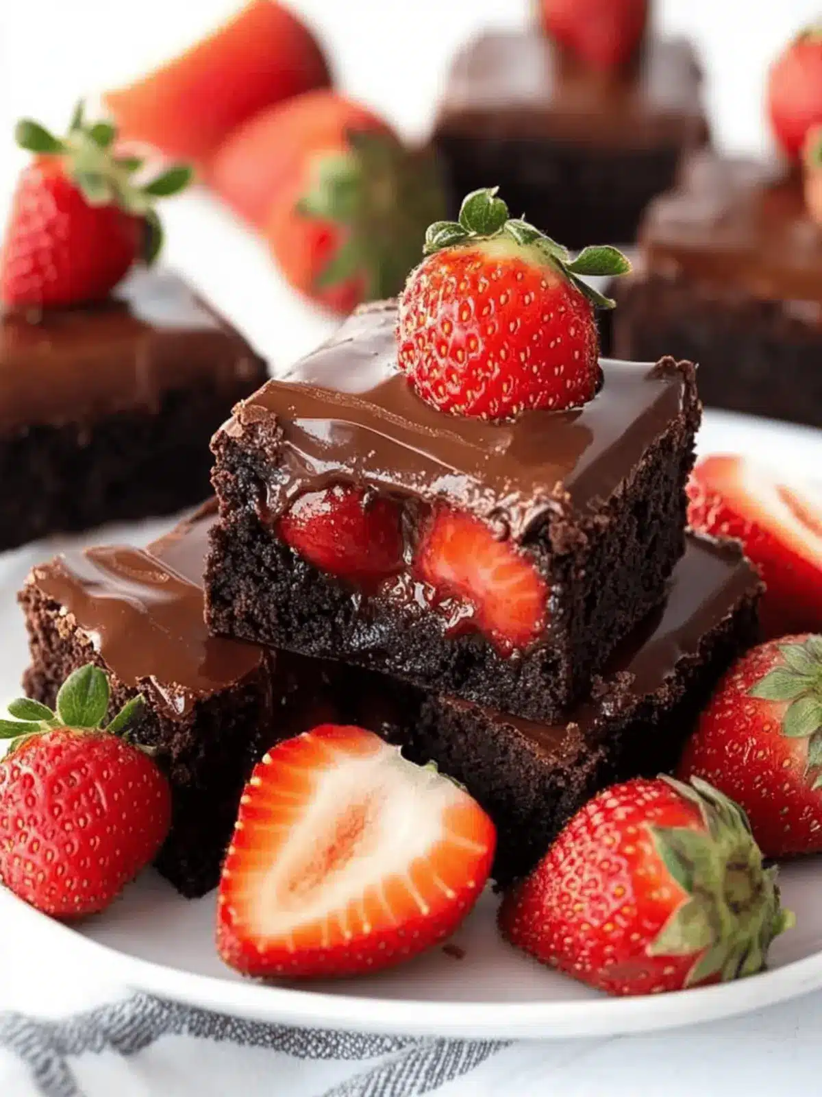 Chocolate Covered Strawberry Brownies