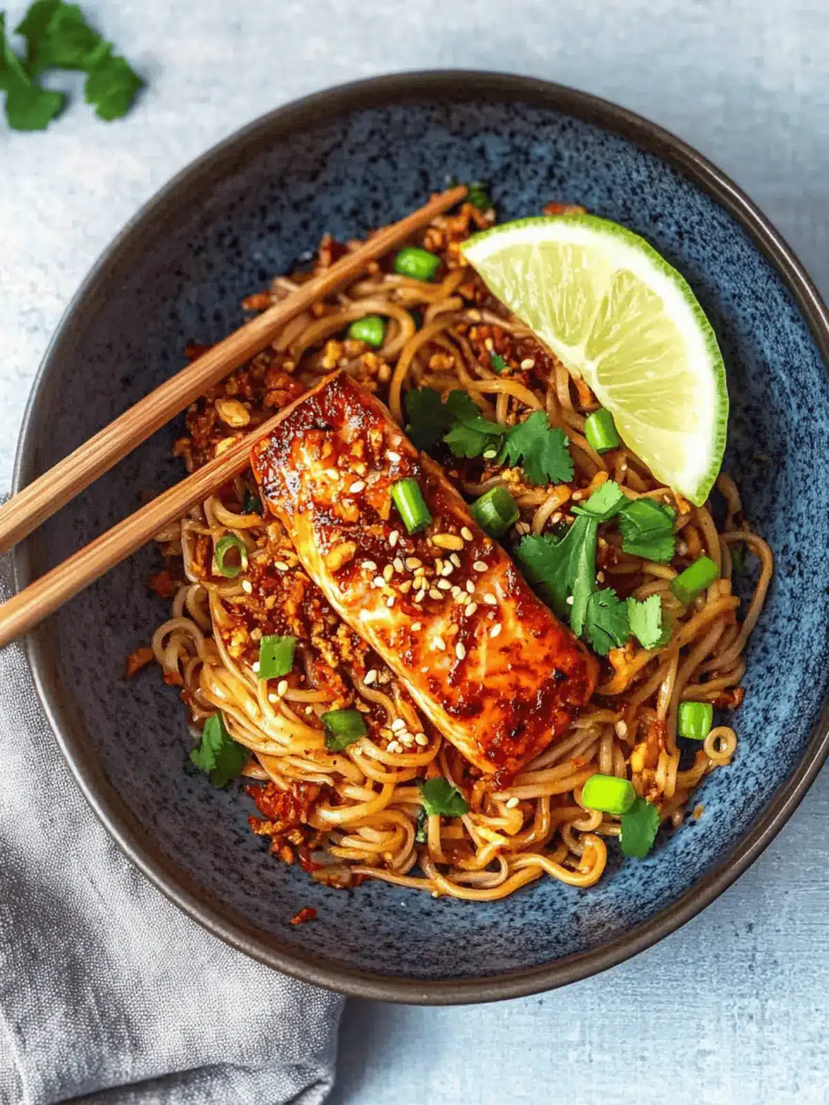 Asian Salmon with Noodles