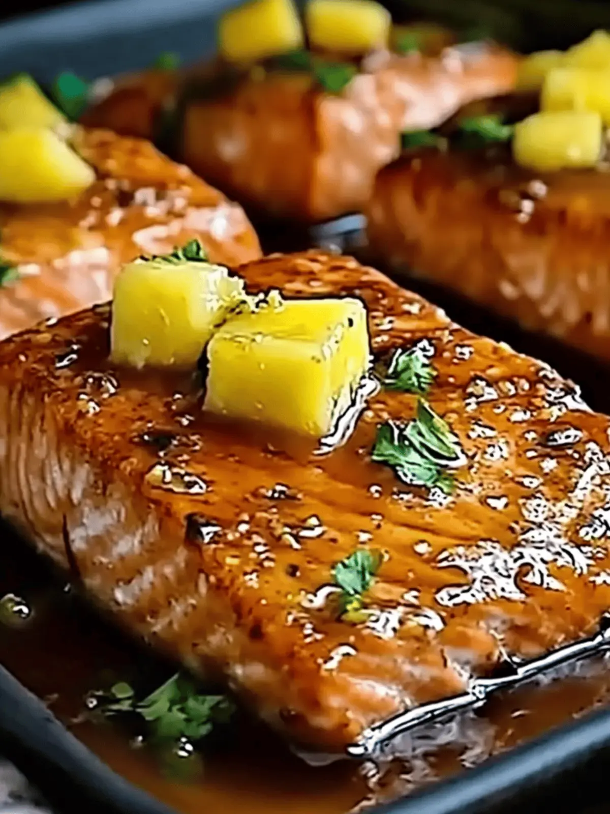 Honey Pineapple Glazed Salmon