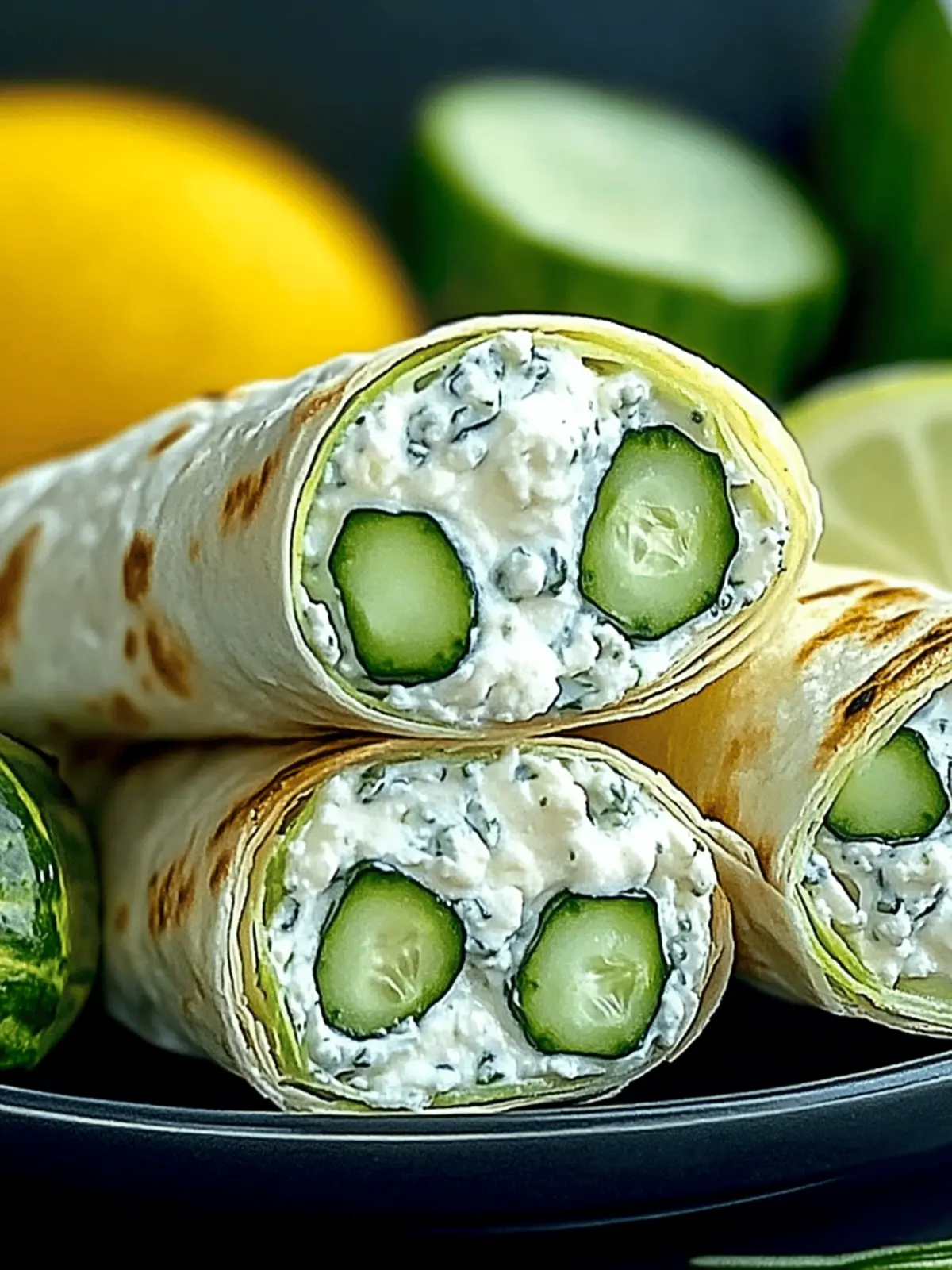 Cucumber Cottage Cheese Wraps