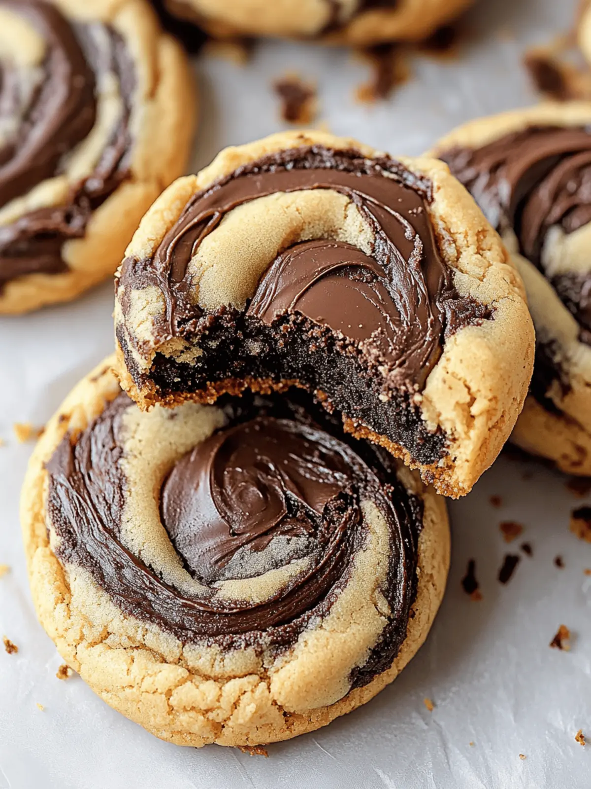 Peanut Butter Brownie Swirl Cookies