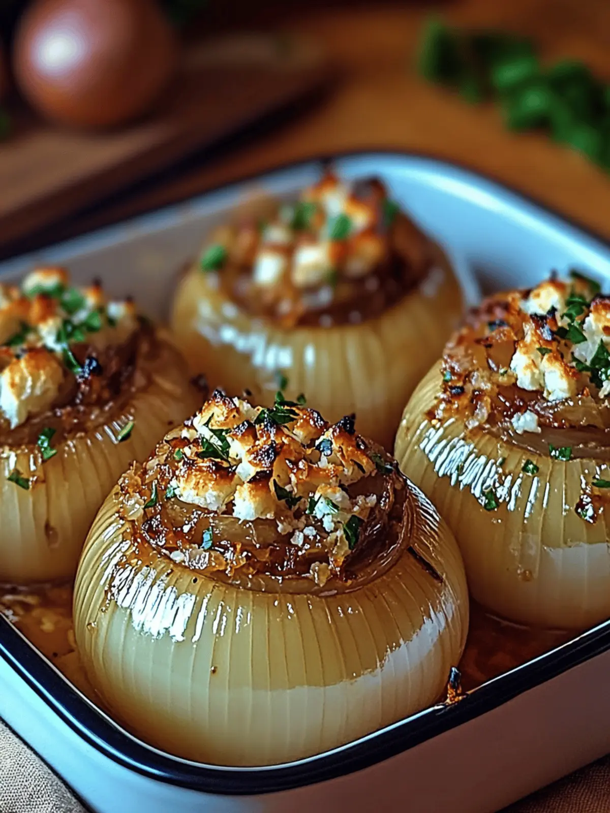 Greek Stuffed Onions