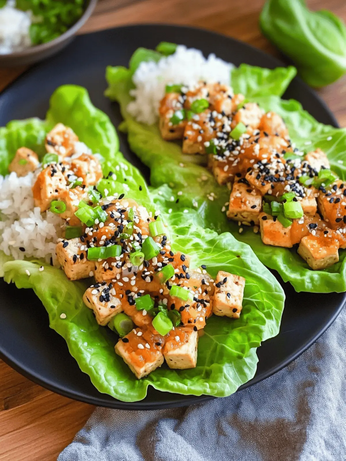 Bang Bang Tofu Lettuce Wraps