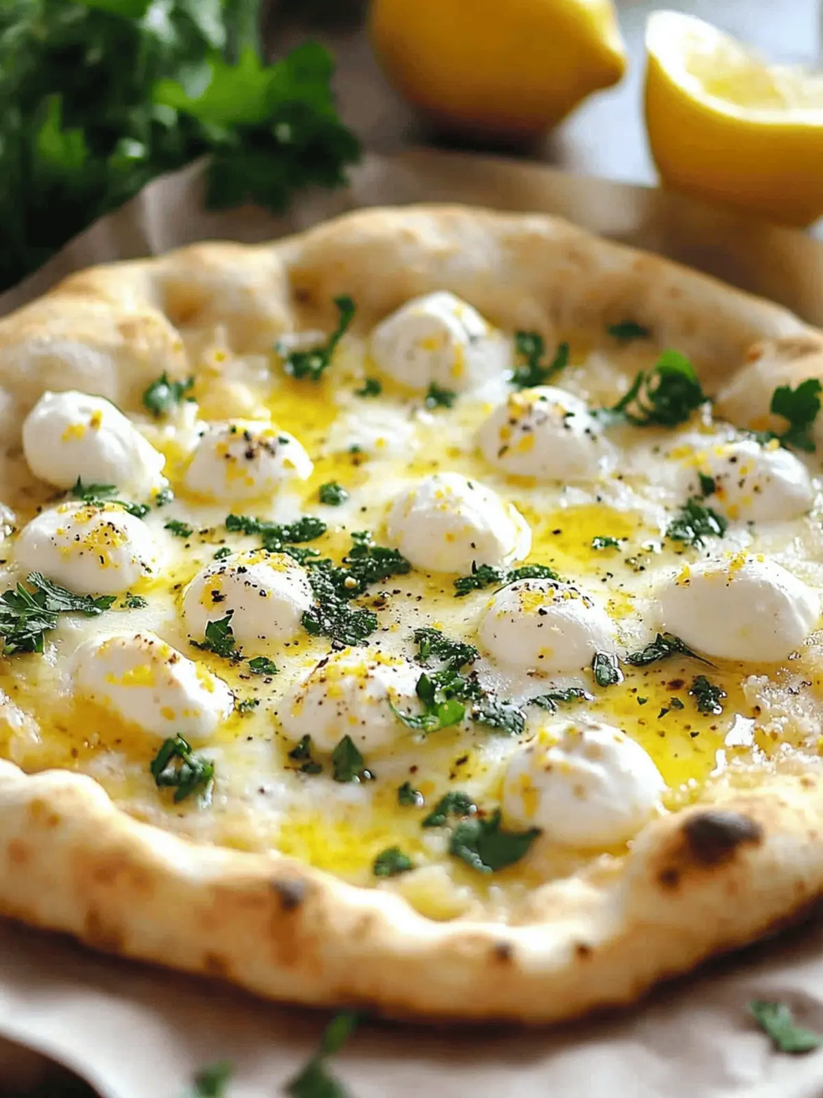 Lemon Mozzarella Pizza