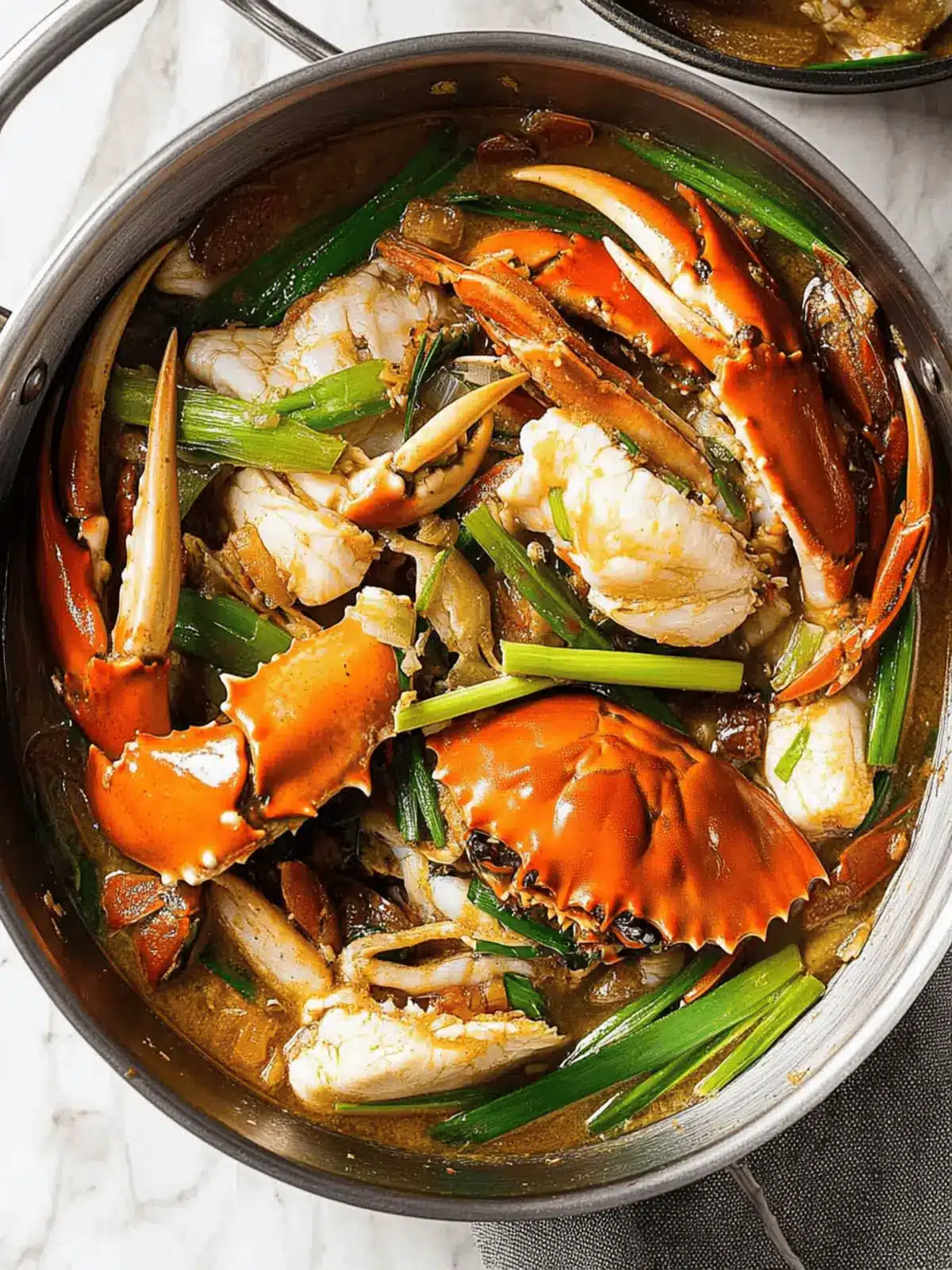 Stir-fried Crab with Ginger and Scallion