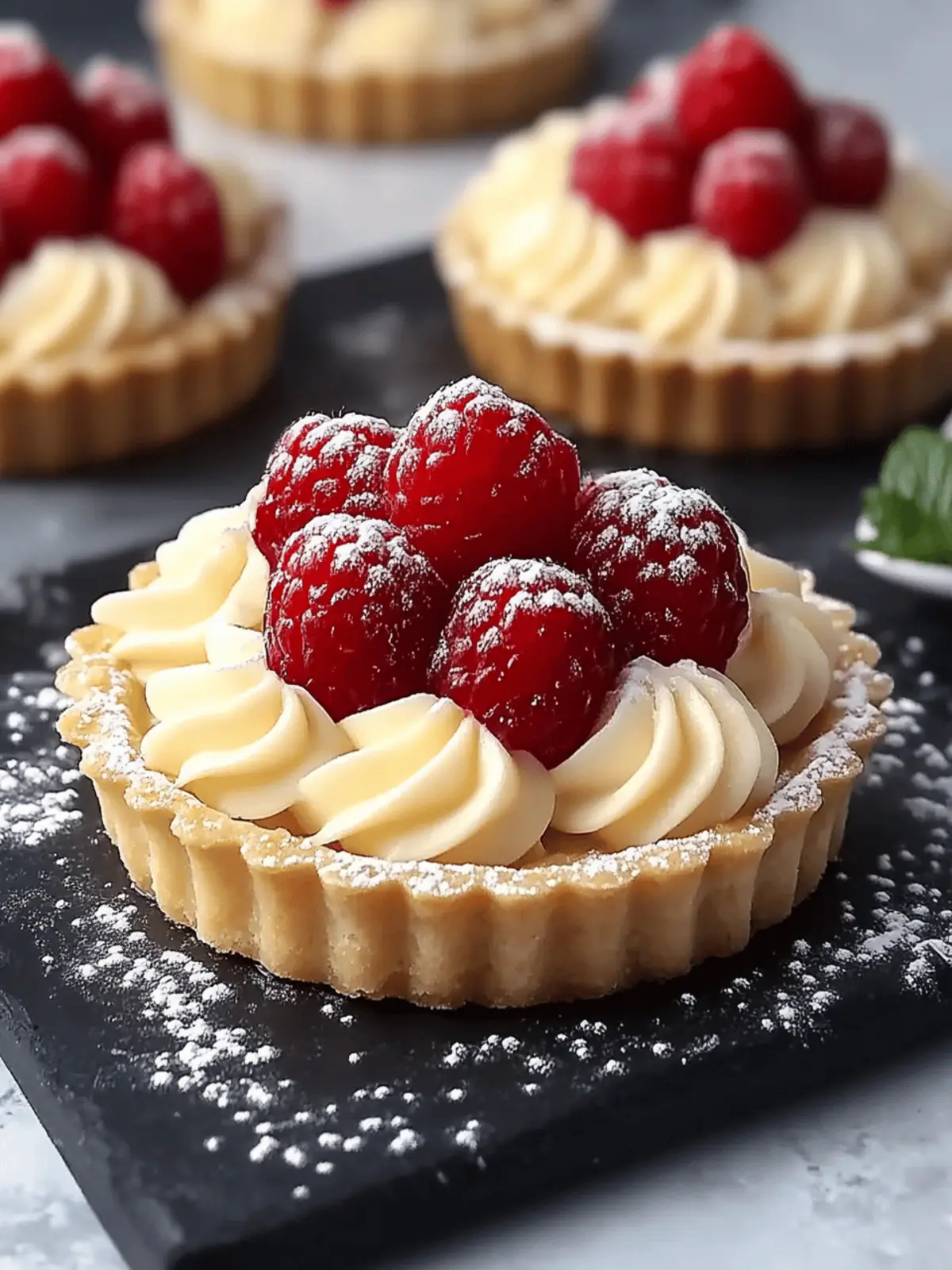 White Chocolate Mousse Tartlets