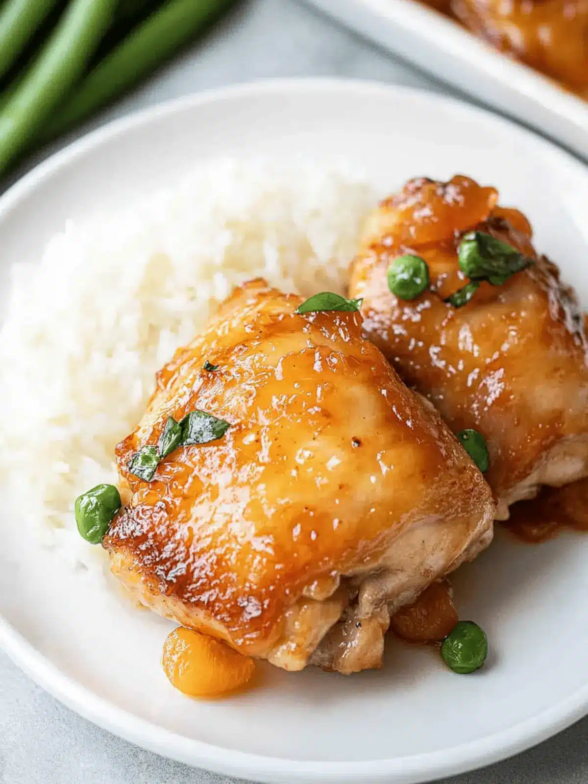 Baked Apricot Chicken Thighs