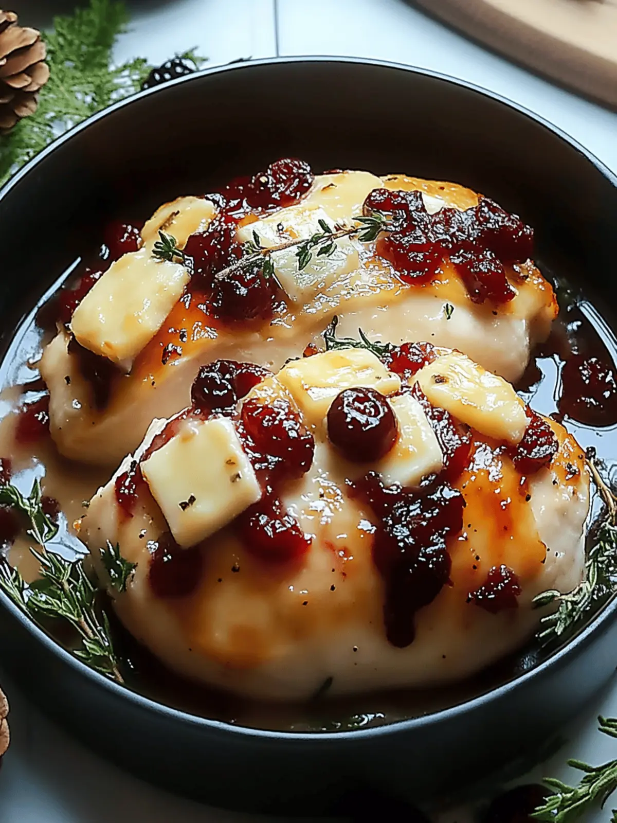 Cranberry Brie Stuffed Chicken