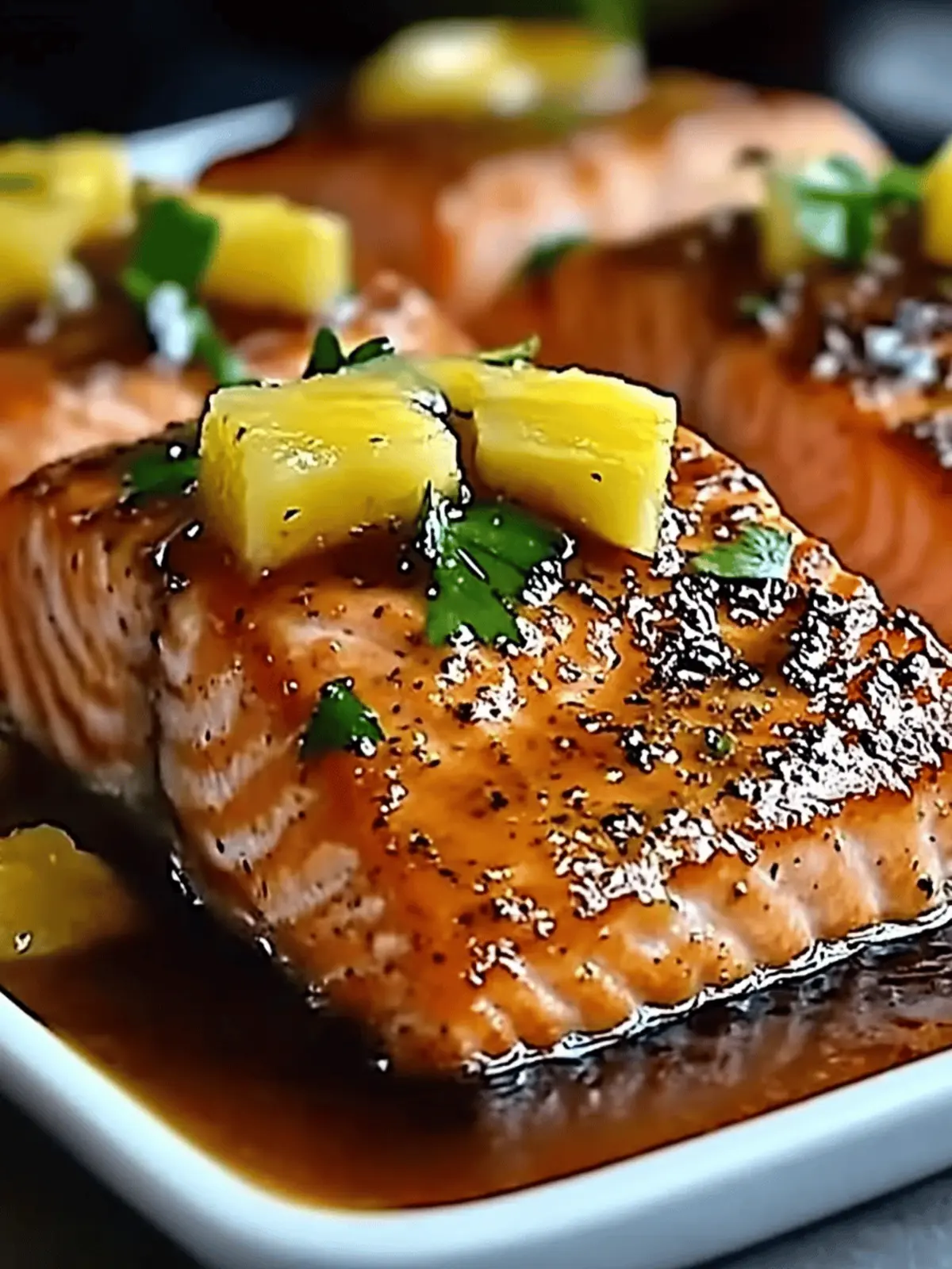 Honey Pineapple Glazed Salmon