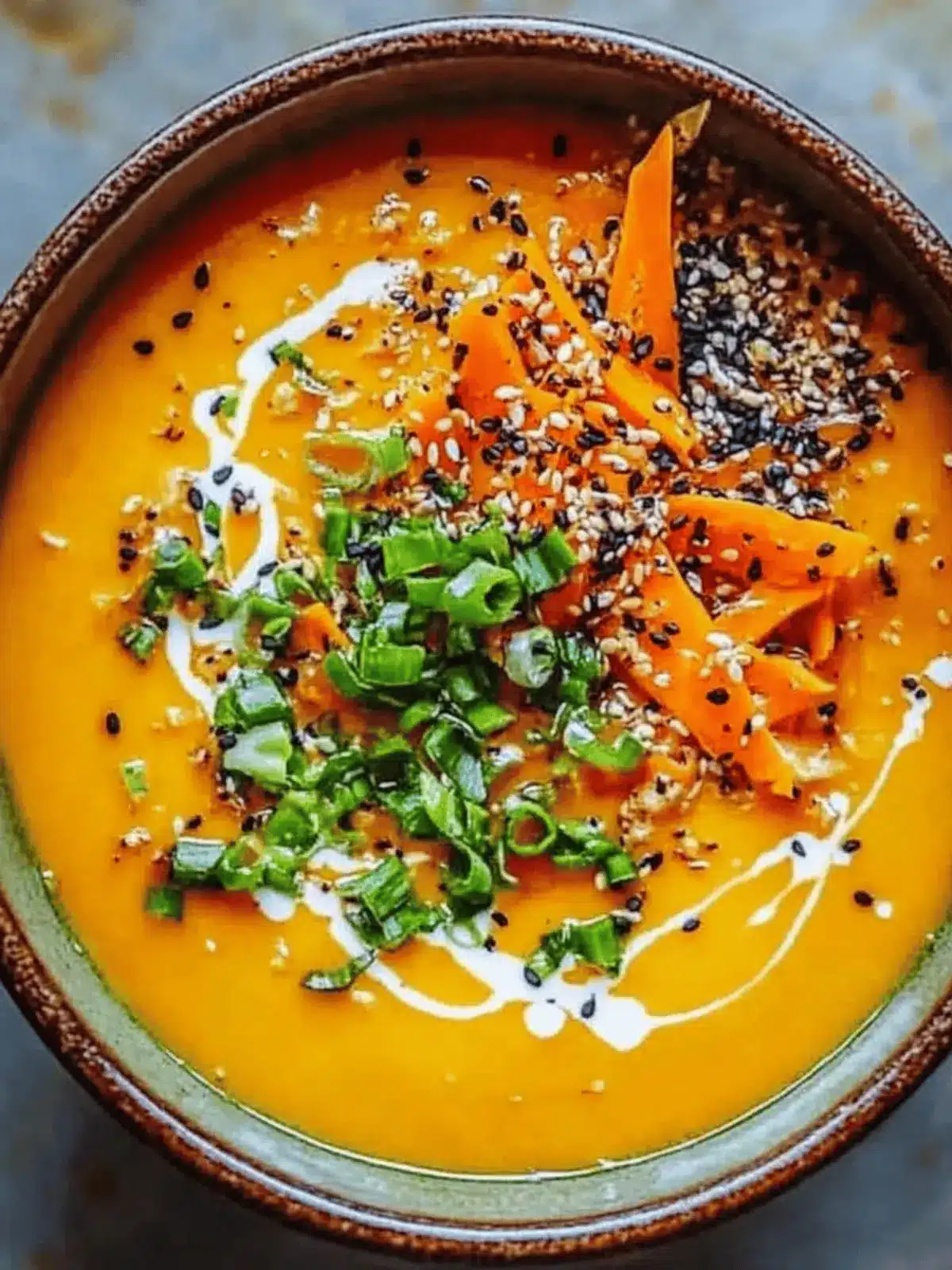 Spicy Miso Carrot Soup