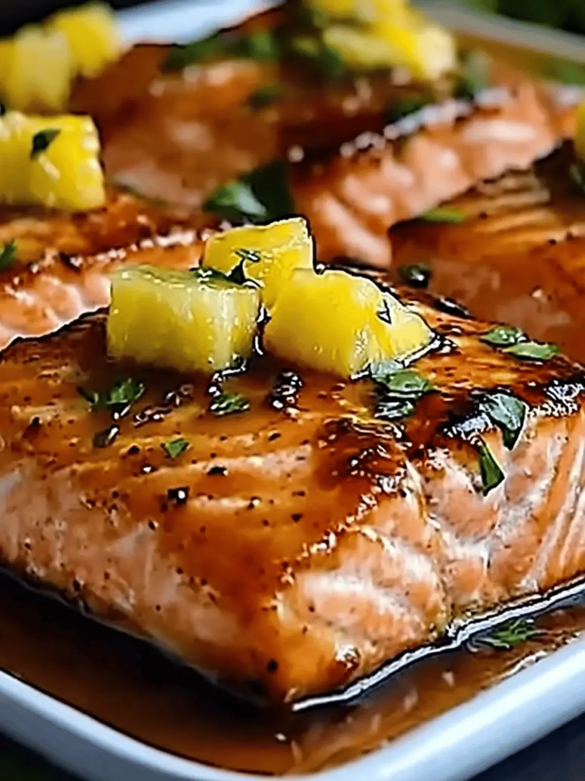 Honey Pineapple Glazed Salmon