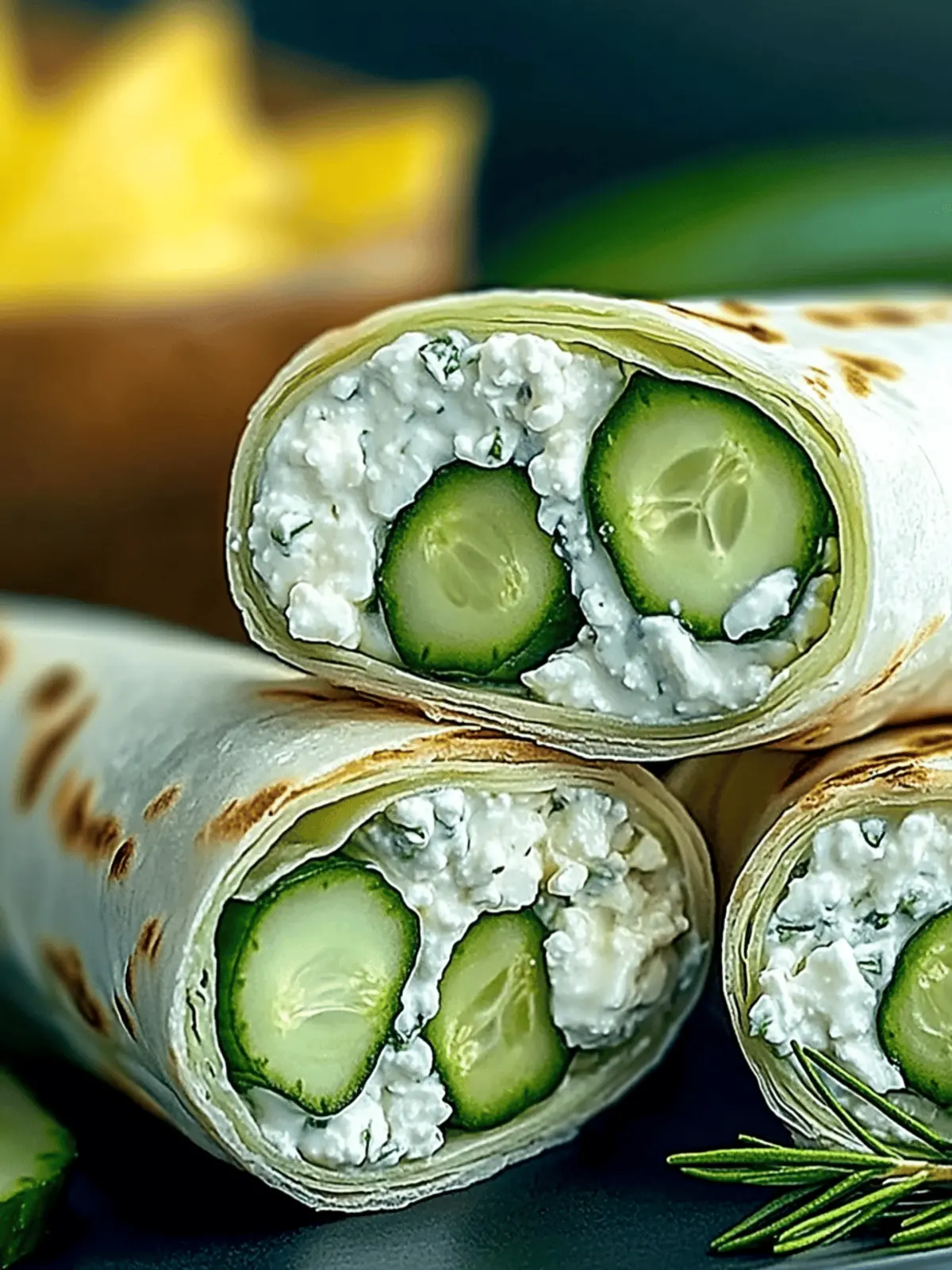 Cucumber Cottage Cheese Wraps