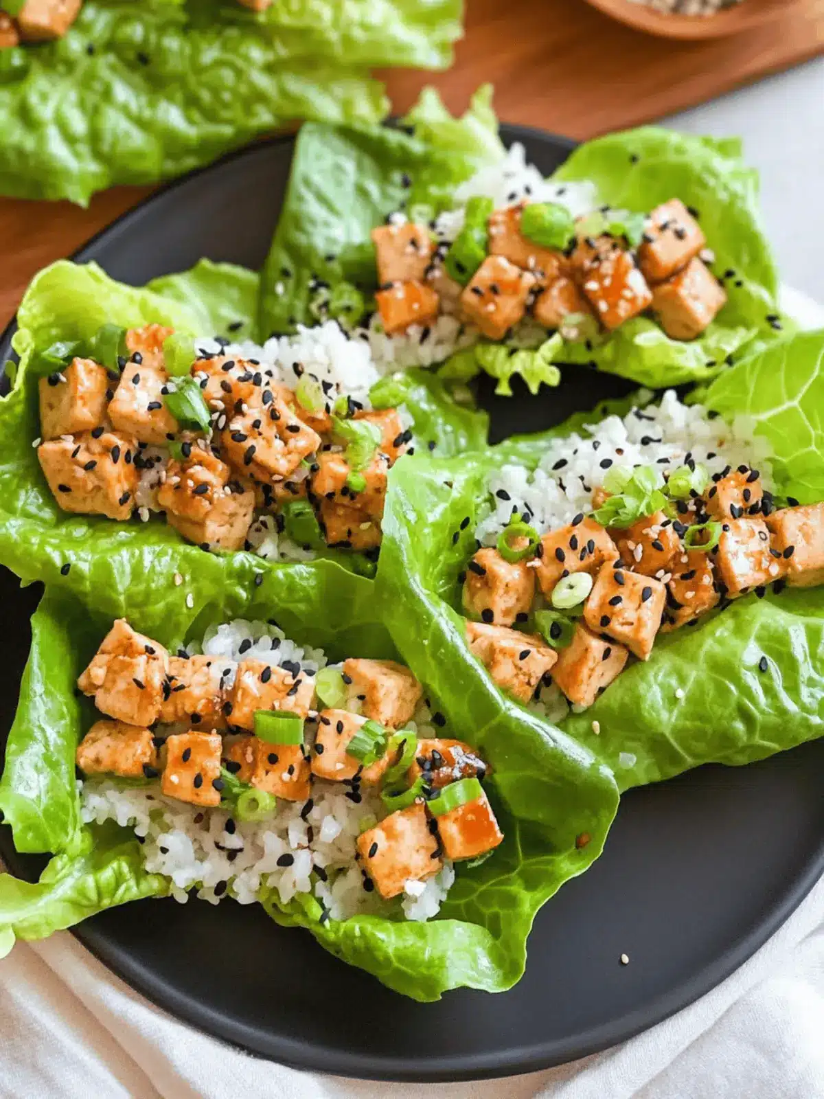 Bang Bang Tofu Lettuce Wraps
