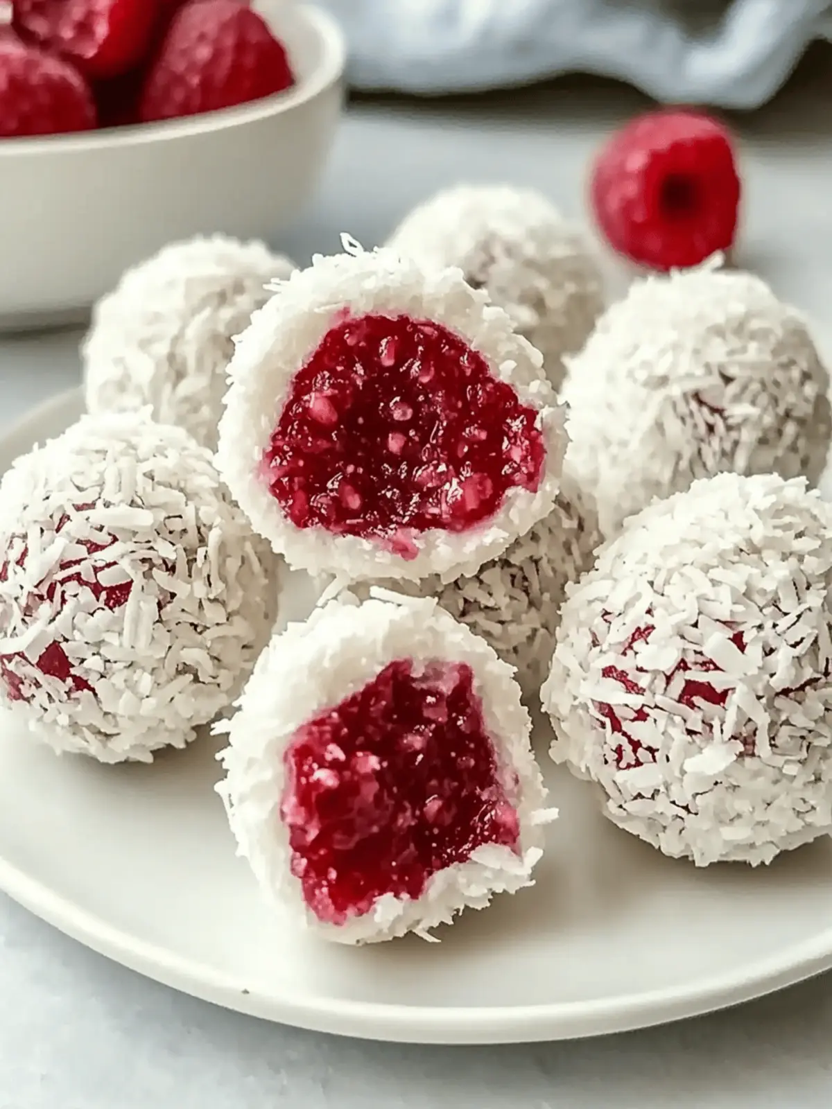 Raspberry Coconut Balls