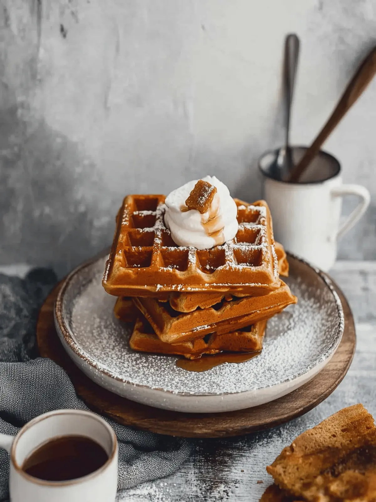 Morning Gingerbread Waffles