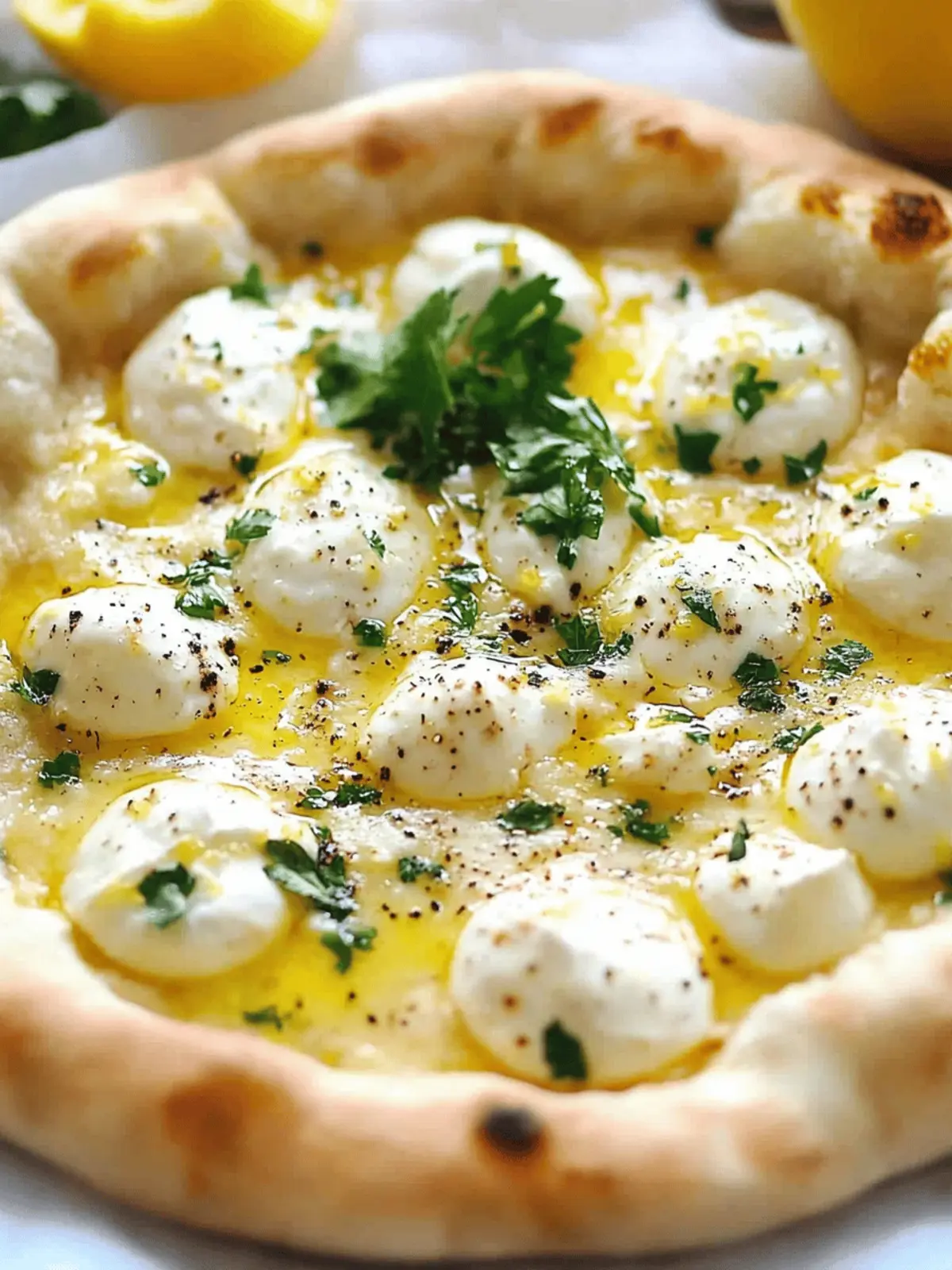 Lemon Mozzarella Pizza