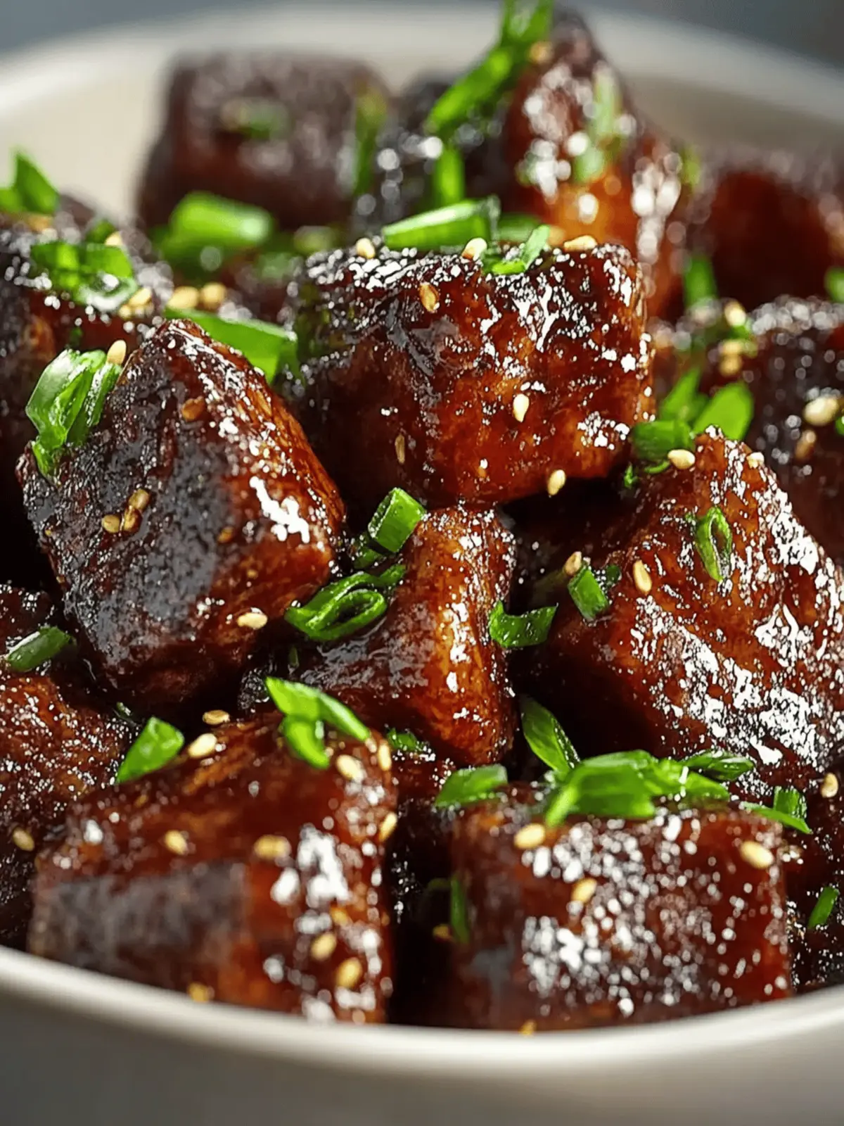 Sweet and Sticky Steak Bites