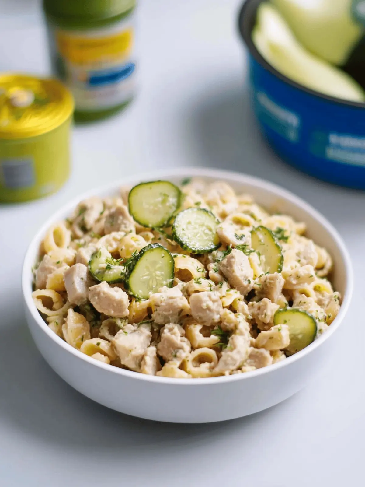 Dill Pickle Tuna Pasta