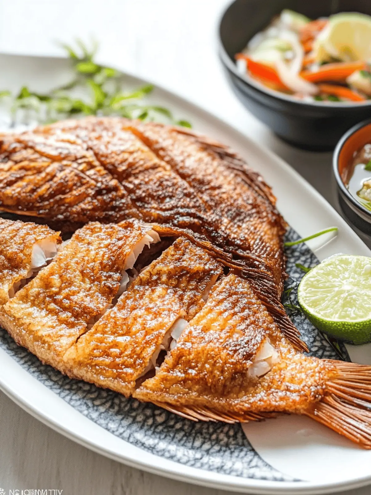 Crispy Pan-Fried Red Tilapia Fish