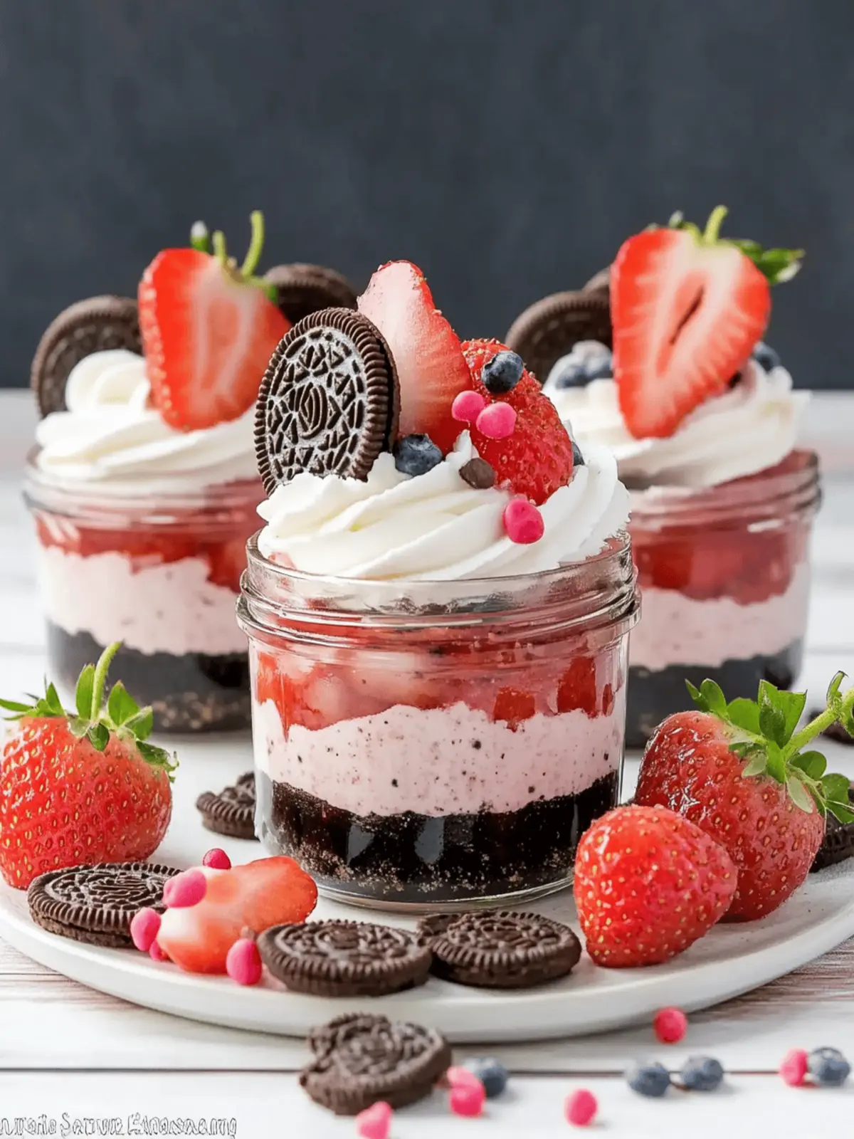 Strawberry Oreo Cheesecake Cup