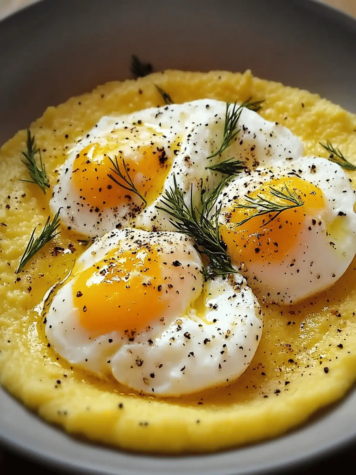 Creamy Polenta with Poached Eggs