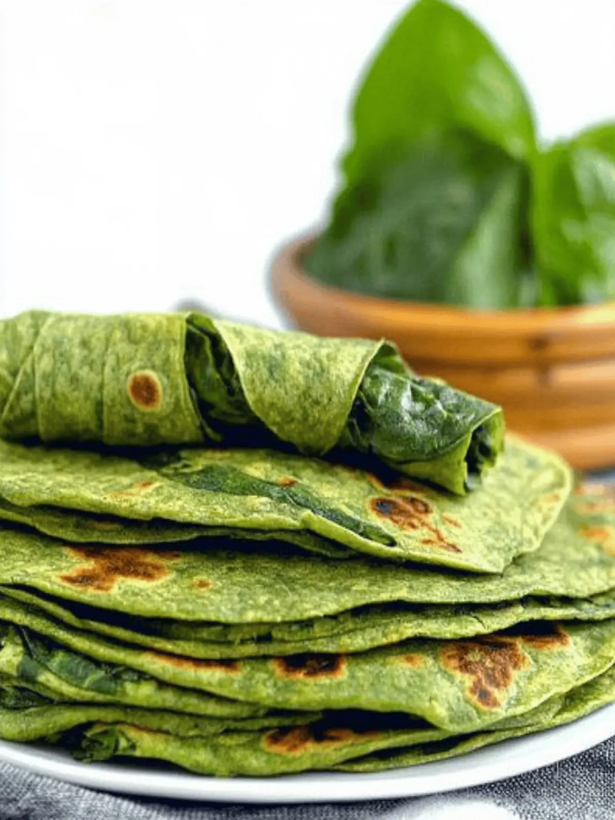 Homemade Spinach Tortillas