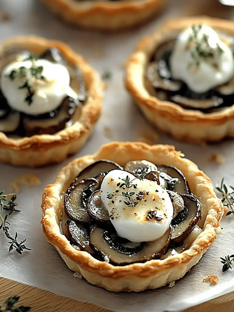 Mushroom Goat Cheese Tarts