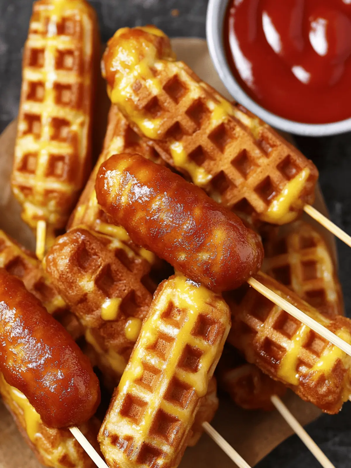 Waffle Corn Dogs: Crispy Fun for Your Next Game Day! Waffle Corn Dogs